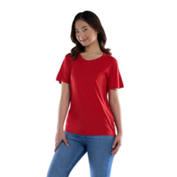 Ladies Crew Neck Polyester Tee Thumbnail